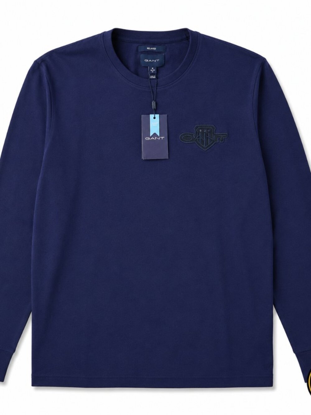GANT Men’s Navy Blue Long Sleeve Logo Shirt Relaxed Fit NWT